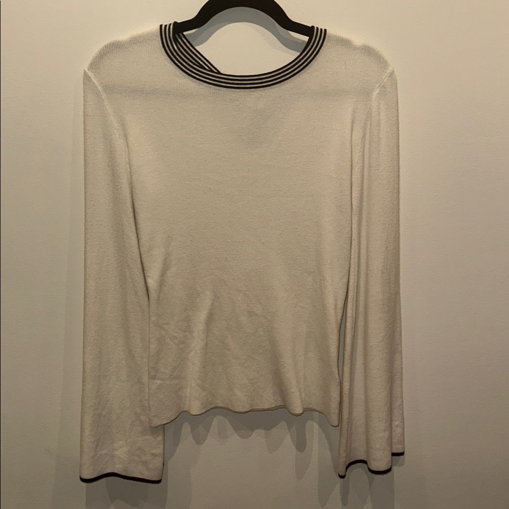 Olivia Warren Bell-Sleeved Sweater